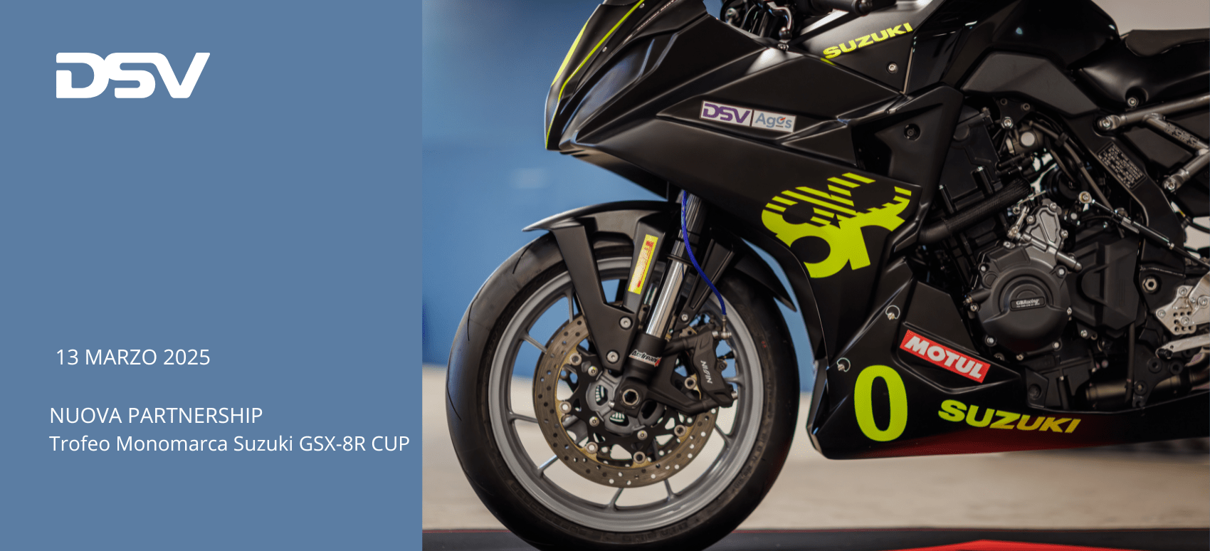 DSV partner della GSX-8R CUP, il trofeo monomarca di Suzuki
